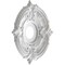 Ekena Millwork Attica PVC Medallion (Canopies up to 5 5/8"), 16"OD x 3 1/2"ID x 1"P, Universal Metallic Pearl Mist CMP16ATEPE - alternate 2